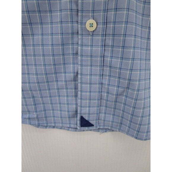 Untuckit Shirt Large White Button Up Traveler Commuter Plaid Woven - Picture 4 of 12